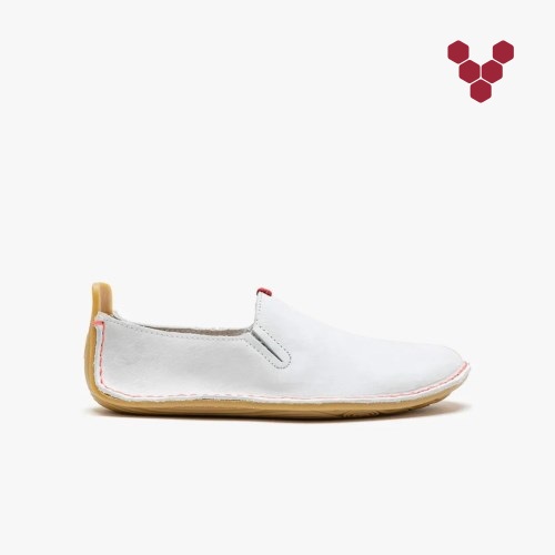 Vivobarefoot Ababa II Kids Slip On Shoes White UK KAVG